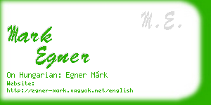 mark egner business card